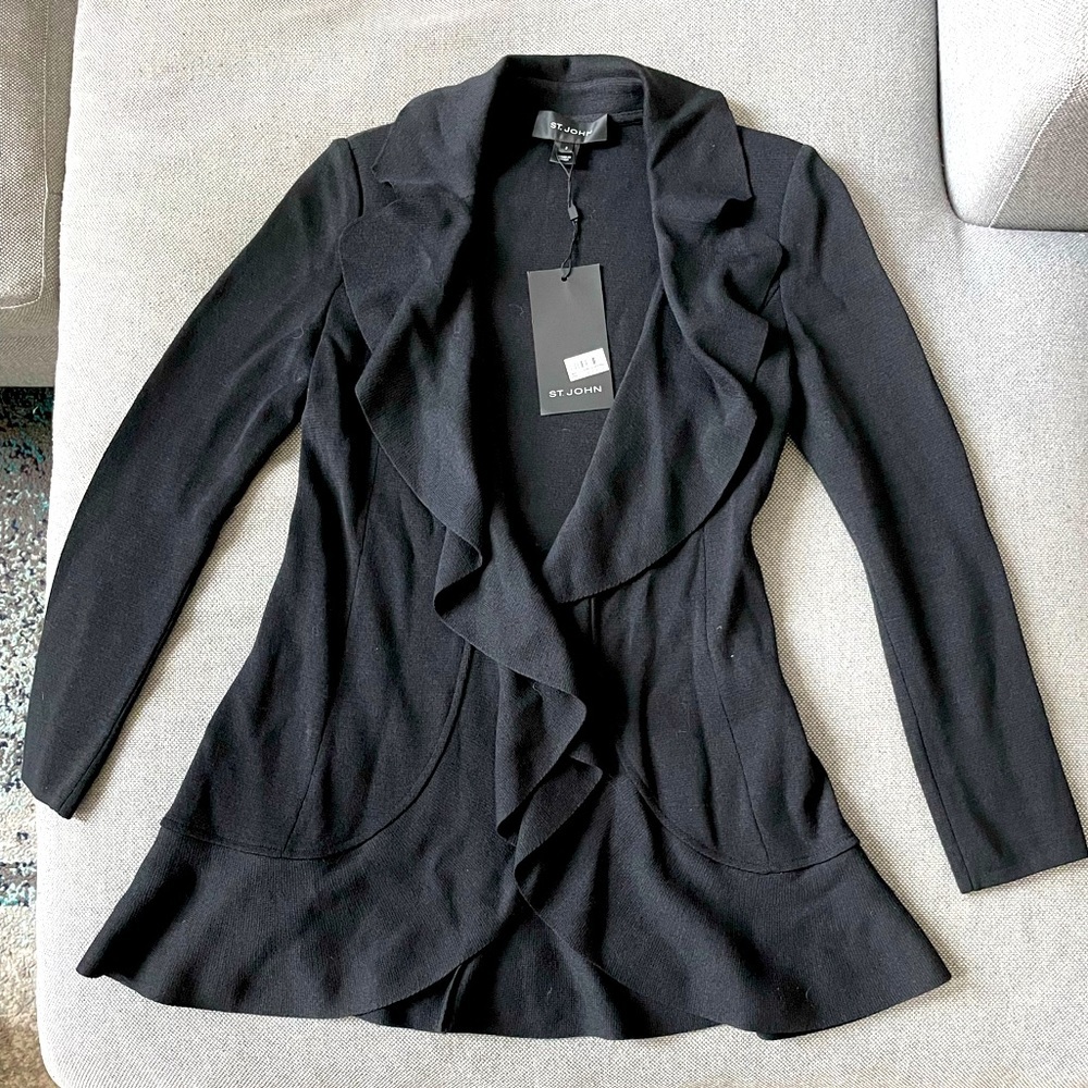 *Brand new with tags* cascading ruffle sweater ST. JOHN - sz 2